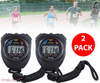 The Perfect Part - 2PCS SET Digital Stopwatch Sports Counter Chronograph Date Timer Odometer Watch