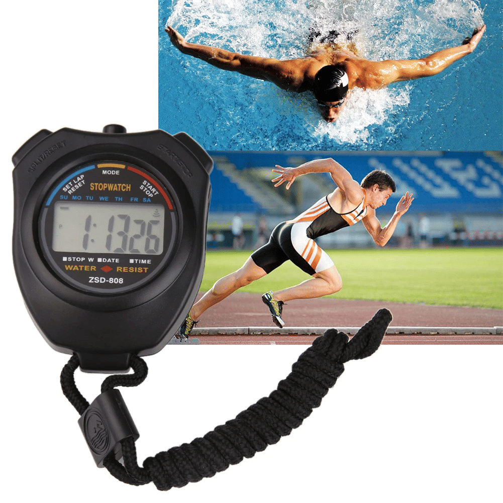 The Perfect Part - 2PCS SET Digital Stopwatch Sports Counter Chronograph Date Timer Odometer Watch