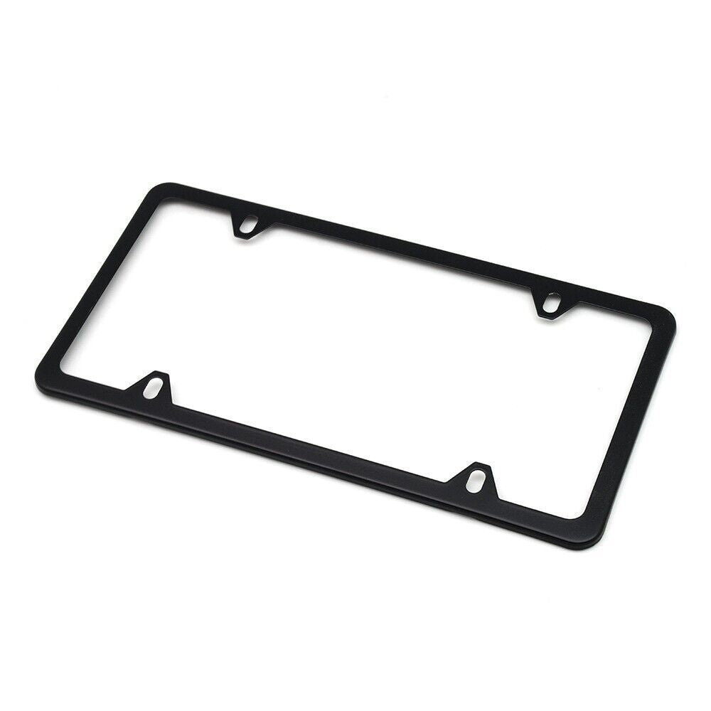 The Perfect Part - 2x High Quality Stainless Steel Metal License Plate Frame Tag Cover Black New US