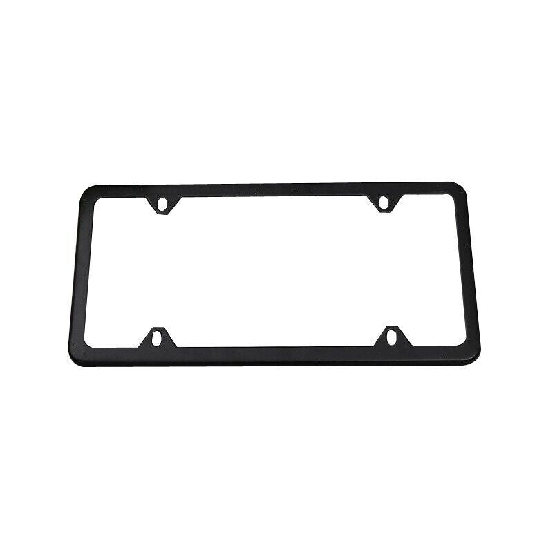 The Perfect Part - 2x High Quality Stainless Steel Metal License Plate Frame Tag Cover Black New US