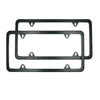 The Perfect Part - 2x High Quality Stainless Steel Metal License Plate Frame Tag Cover Black New US