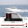 The Perfect Part - Waterproof Boat Navigation Light LED Bow Marine Front Pontoon Lamp Red Green 12V