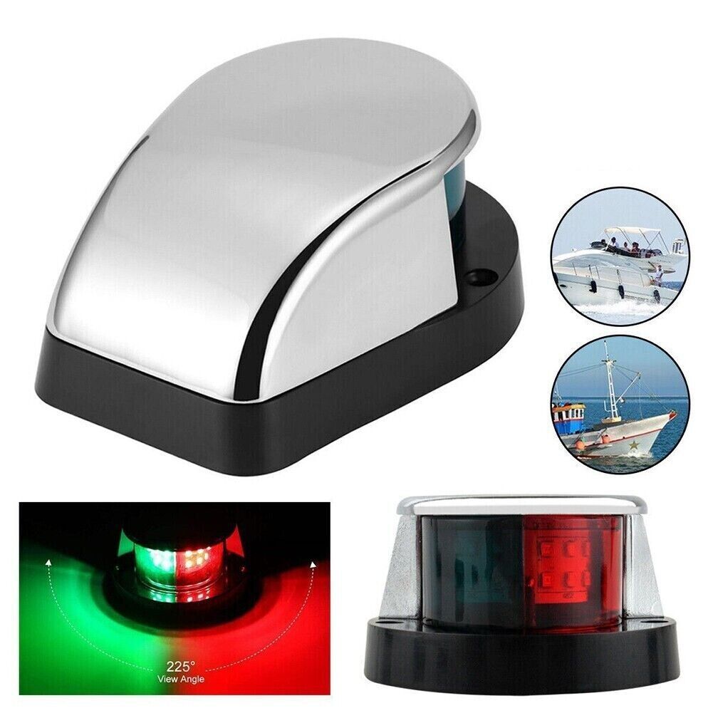 The Perfect Part - Waterproof Boat Navigation Light LED Bow Marine Front Pontoon Lamp Red Green 12V