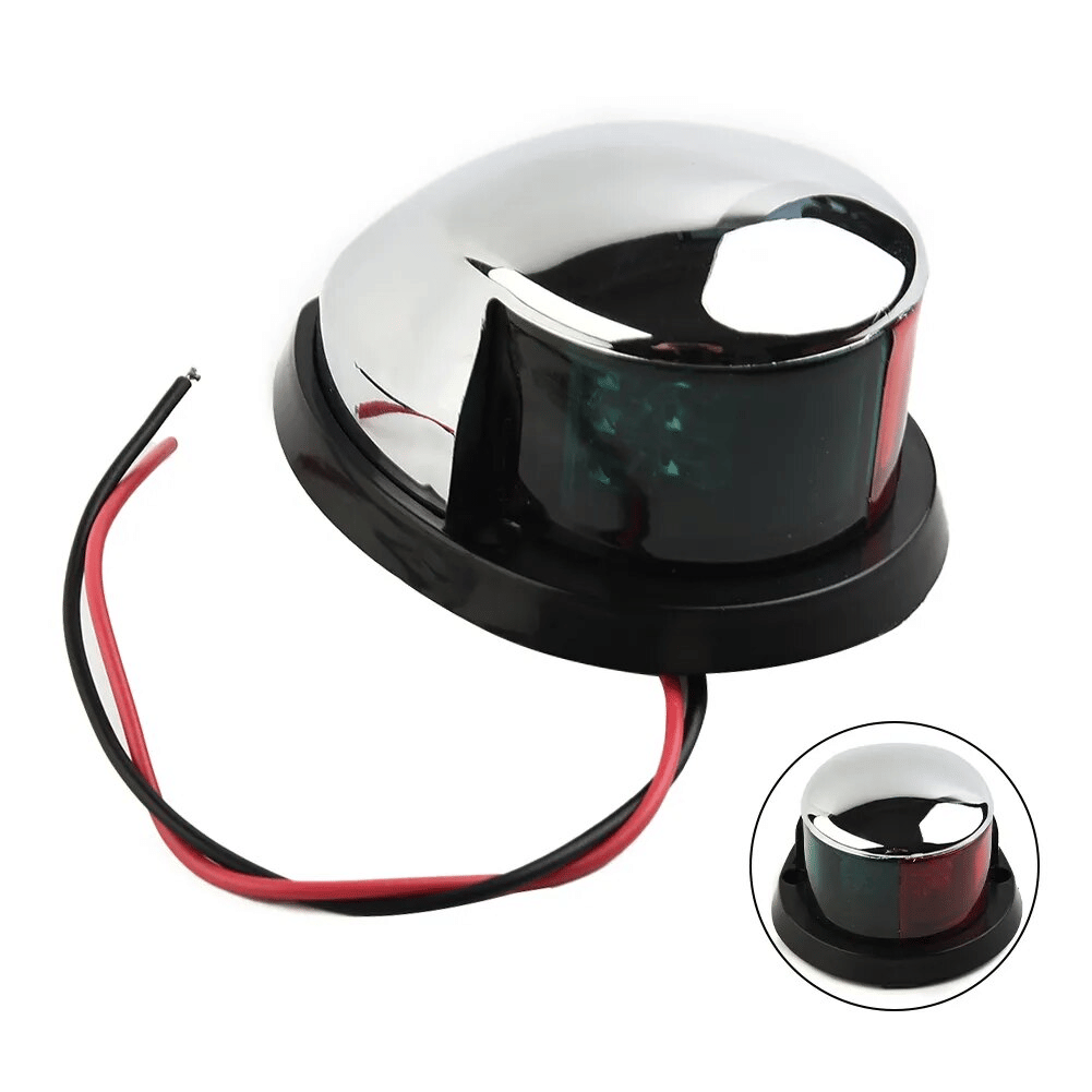 The Perfect Part - Waterproof Boat Navigation Light LED Bow Marine Front Pontoon Lamp Red Green 12V
