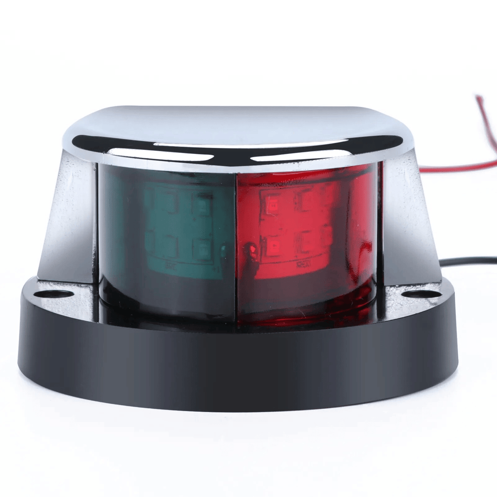 The Perfect Part - Waterproof Boat Navigation Light LED Bow Marine Front Pontoon Lamp Red Green 12V