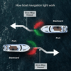 The Perfect Part - Waterproof Boat Navigation Light LED Bow Marine Front Pontoon Lamp Red Green 12V