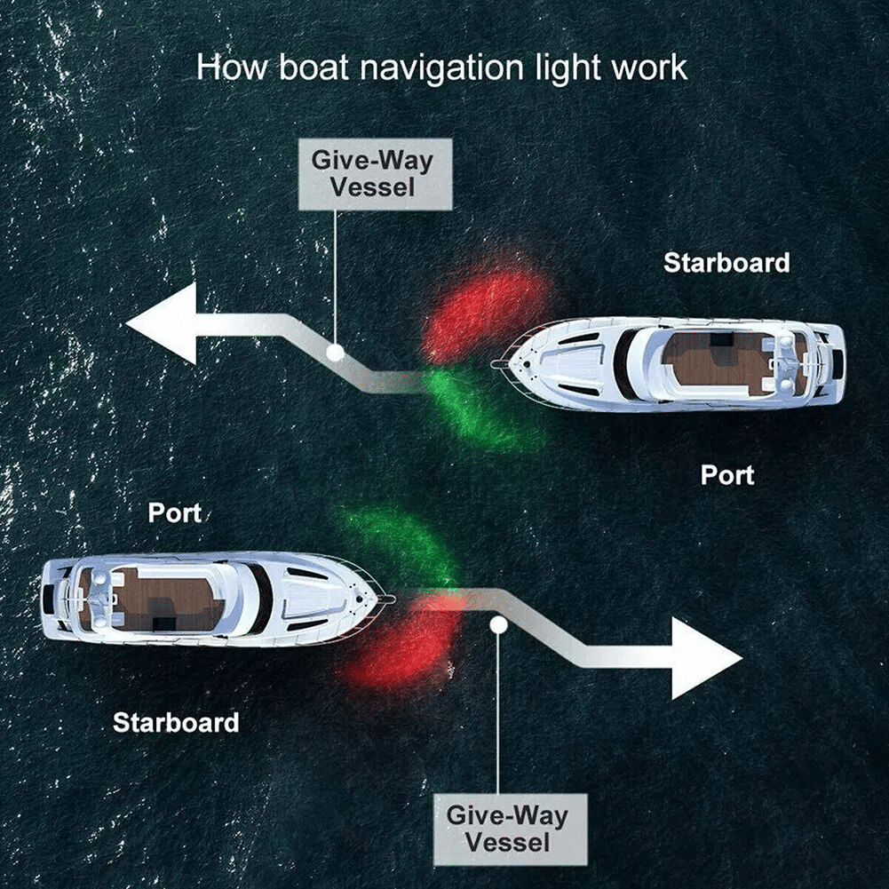 The Perfect Part - Waterproof Boat Navigation Light LED Bow Marine Front Pontoon Lamp Red Green 12V