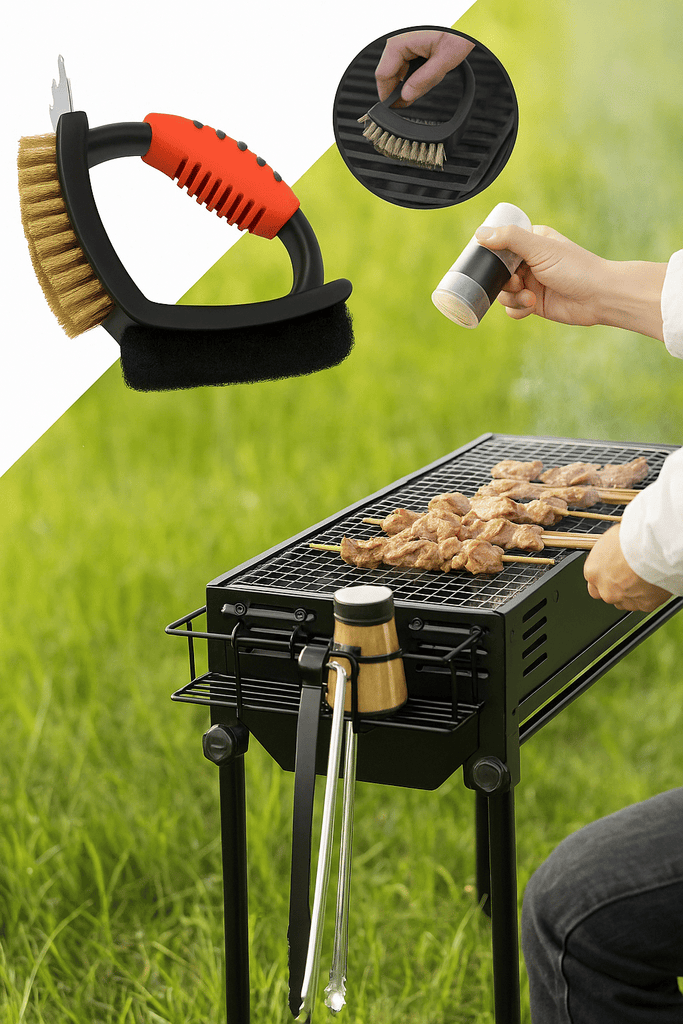 Seamless Outdoors - 3 IN 1 BBQ Oven Cleaning Brush