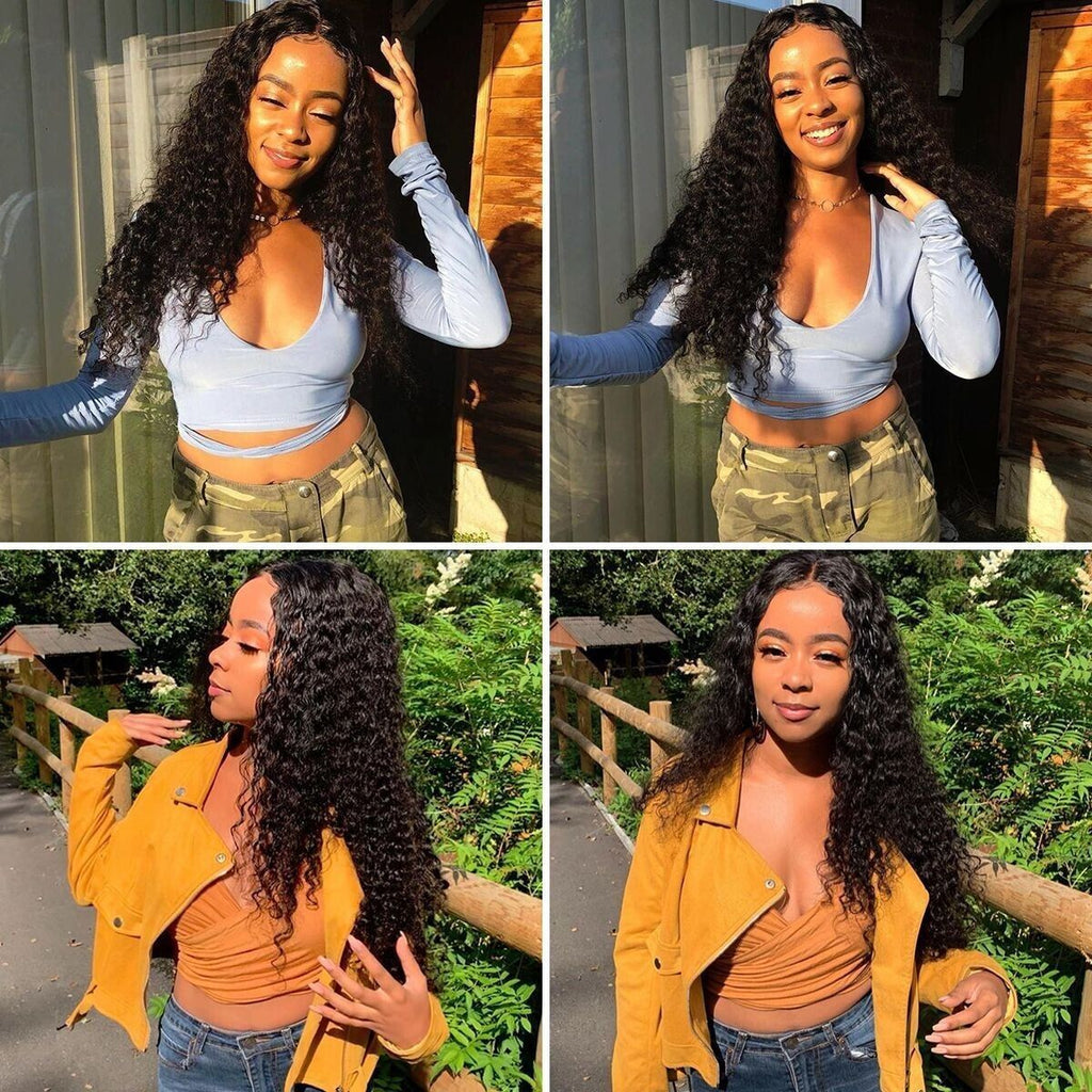 The Perfect Part - AA Hair Front Wig Womens Brazilian Human Long Curly Lace Wavy Hair Wigs US 2023
