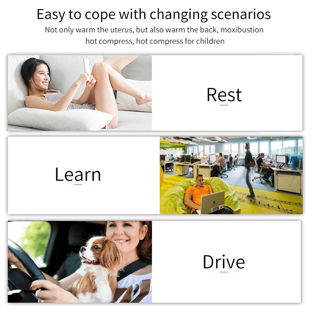 The Perfect Part - Electric Heating Menstrual Vibration Pad Belt For Period Pain Relief Cramps US