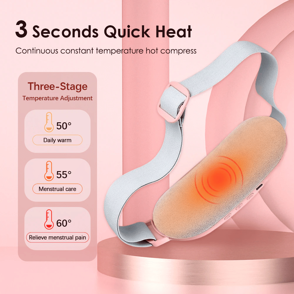 The Perfect Part - Electric Heating Menstrual Vibration Pad Belt For Period Pain Relief Cramps US