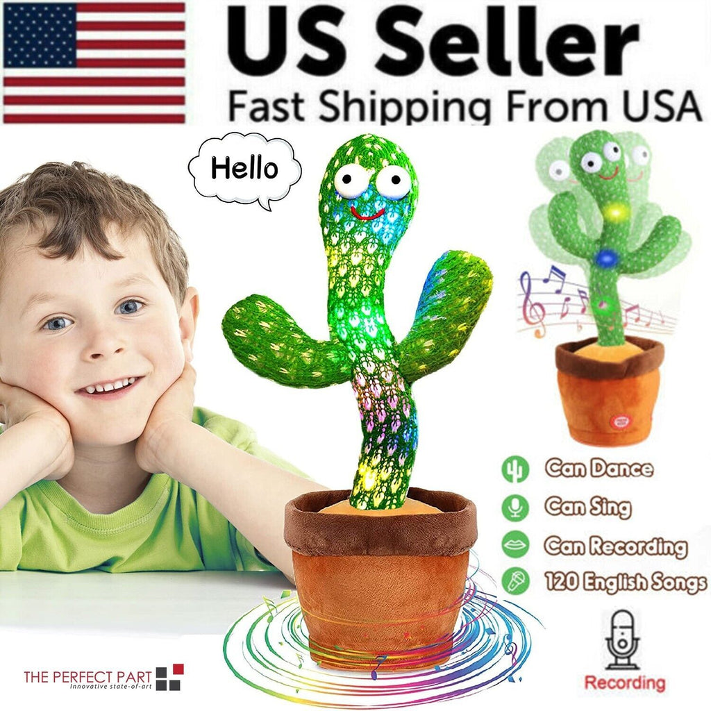 The Perfect Part - Dancing Cactus Plush Toy Doll Electronic Recording Shake With Song Funny Gift US