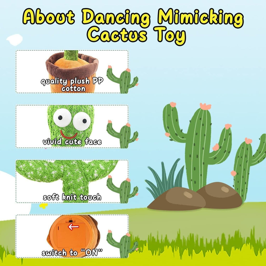 The Perfect Part - Dancing Cactus Plush Toy Doll Electronic Recording Shake With Song Funny Gift US