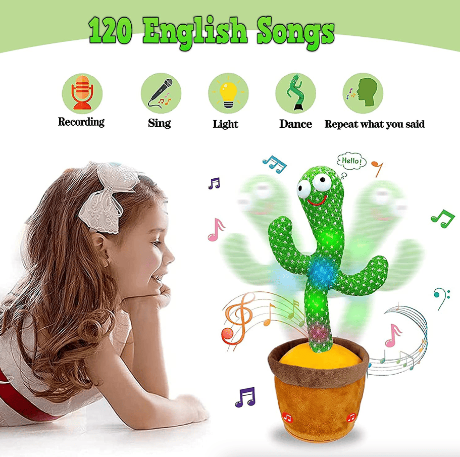 The Perfect Part - Dancing Cactus Plush Toy Doll Electronic Recording Shake With Song Funny Gift US