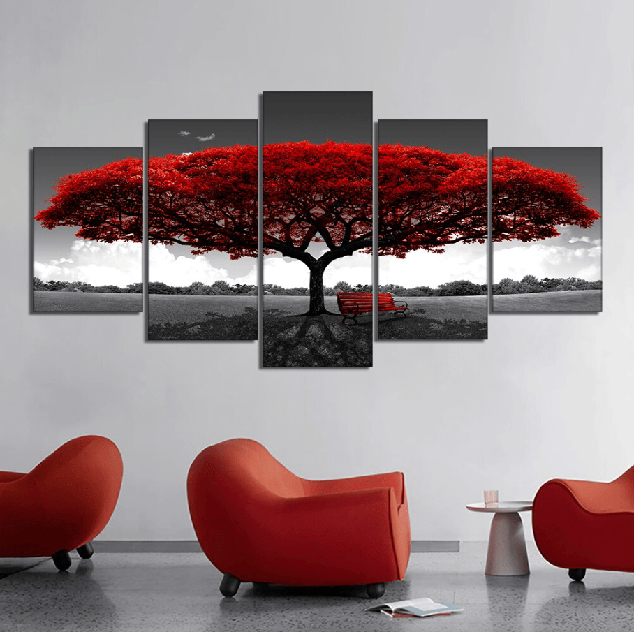 The Perfect Part - 5Pcs Canvas Print Paintings Landscape Pictures Wall Art Modern Living Room Decor