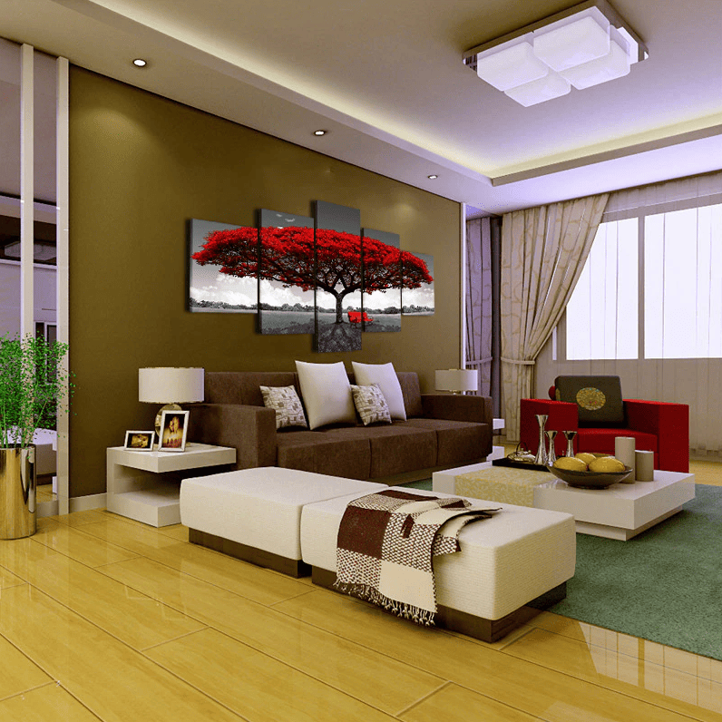 The Perfect Part - 5Pcs Canvas Print Paintings Landscape Pictures Wall Art Modern Living Room Decor