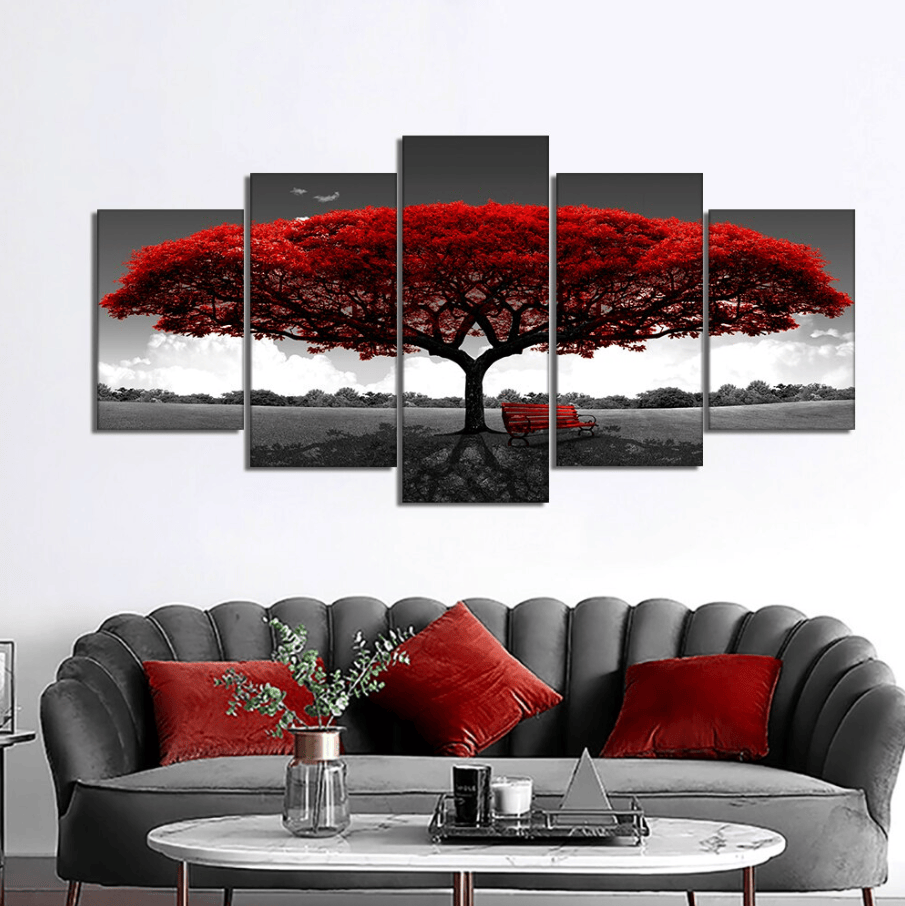 The Perfect Part - 5Pcs Canvas Print Paintings Landscape Pictures Wall Art Modern Living Room Decor