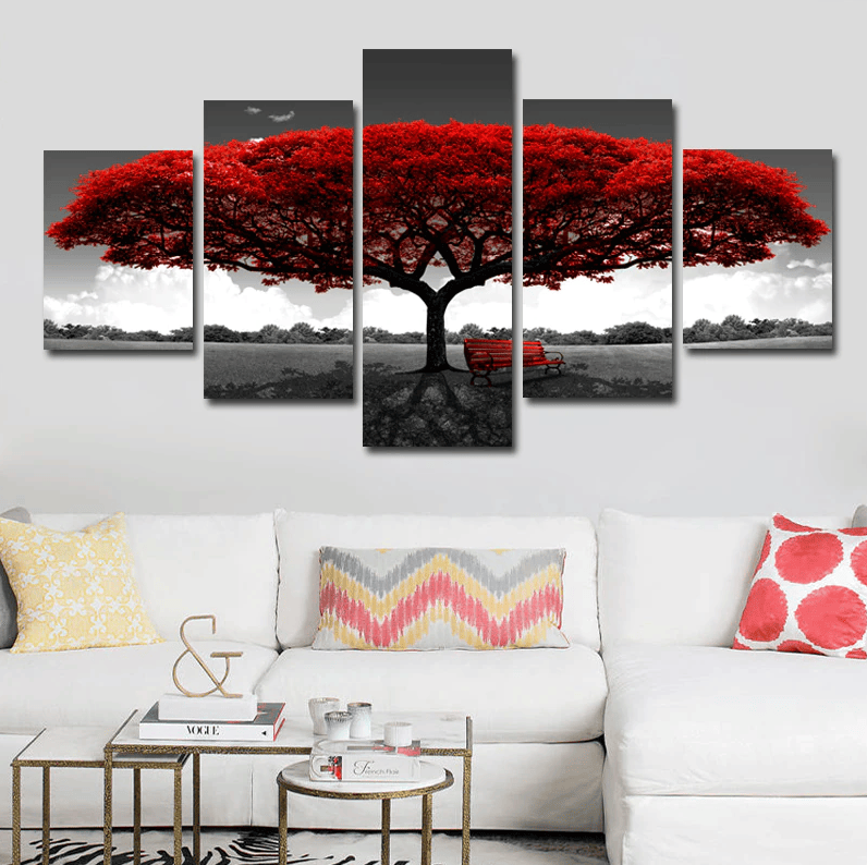 The Perfect Part - 5Pcs Canvas Print Paintings Landscape Pictures Wall Art Modern Living Room Decor