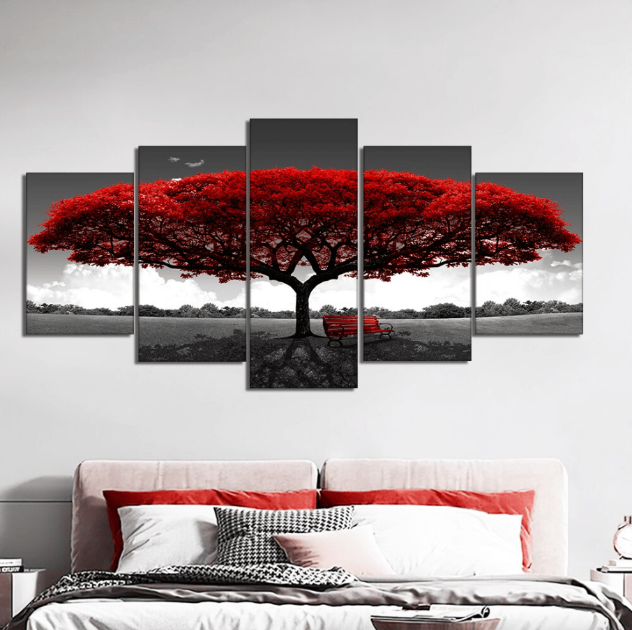 The Perfect Part - 5Pcs Canvas Print Paintings Landscape Pictures Wall Art Modern Living Room Decor