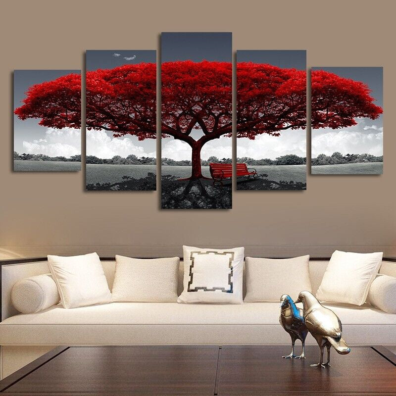 The Perfect Part - 5Pcs Canvas Print Paintings Landscape Pictures Wall Art Modern Living Room Decor