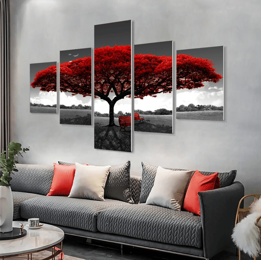 The Perfect Part - 5Pcs Canvas Print Paintings Landscape Pictures Wall Art Modern Living Room Decor