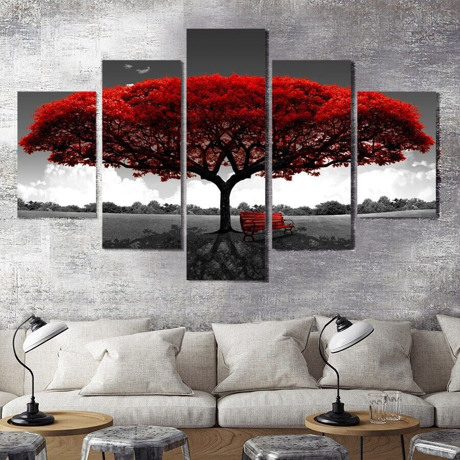 The Perfect Part - 5Pcs Canvas Print Paintings Landscape Pictures Wall Art Modern Living Room Decor
