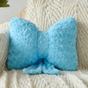 Bright Living - Bow Pillow, Decorative Bow Pillows with Soft Plush for Couch Bed, Bow Shaped Throw Pillow Room Decor for Bedroom, Bow Decorative Pillow for Living Room (Blue, Small-12 Inches)