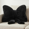 Bright Living - Bow Pillow Decorative Pillows Aesthetic Home Decor Soft Seat Cushions Cute Throw Pillow for Couch Bow Room Decor Black 16 * 13inch