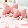 Bright Living - Dusty Blue Bow Pillow,12'' Bow Decorative Pillows with Faux Rabbit Fur,Soft Bow Throw Pillows Aesthetic Bow Shaped Pillow for Bed Sofa Couch Home Decor