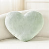 Bright Living - Heart Pillow Cute Fuzzy Pillows Throw Pillows for Bed Livingroom Home Decor Cushion Decorative Aesthetic Preppy Pillows Green,Small 13''x10''
