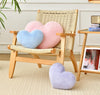 Bright Living - Heart Pillow Cute Fuzzy Pillows Throw Pillows for Bed Livingroom Home Decor Cushion Decorative Aesthetic Preppy Pillows Blue,Large 19''x15''