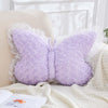 Bright Living - Butterfly Pillow Lavender Decorative Pillows 15'' Butterfly Shaped Cute Throw Pillows with Lace Aesthetic Bow Plush Cushion for Room Decor Bed Sofa Couch
