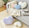 Bright Living - Heart Pillow Cute Fuzzy Pillows Throw Pillows for Bed Livingroom Home Decor Cushion Decorative Aesthetic Preppy Pillows White,Large 19''x15''