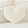 Bright Living - Heart Pillow Cute Fuzzy Pillows Throw Pillows for Bed Livingroom Home Decor Cushion Decorative Aesthetic Preppy Pillows White,Large 19''x15''