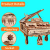 Music Park - 3d Wooden Puzzle Piano Can be played Handmade Assembly Model kit DIY Crafts Holidays birthdays Christmas Gifts
