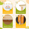 inQ Boutique - Kids Outdoor Mud Kitchen Playset, Realistic Stoves/Sink with Utensils & Chalkboard for Creative Play