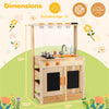 inQ Boutique - Kids Outdoor Mud Kitchen Playset, Realistic Stoves/Sink with Utensils & Chalkboard for Creative Play