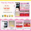 inQ Boutique - Pink Wooden Doctor Office Playset with X-ray ECG Monitor Sink Height Measurer for Toddlers 3-6