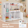 inQ Boutique - Kids Pretend Play Kitchen Set Certified Realistic Sound with Storage & Accessories