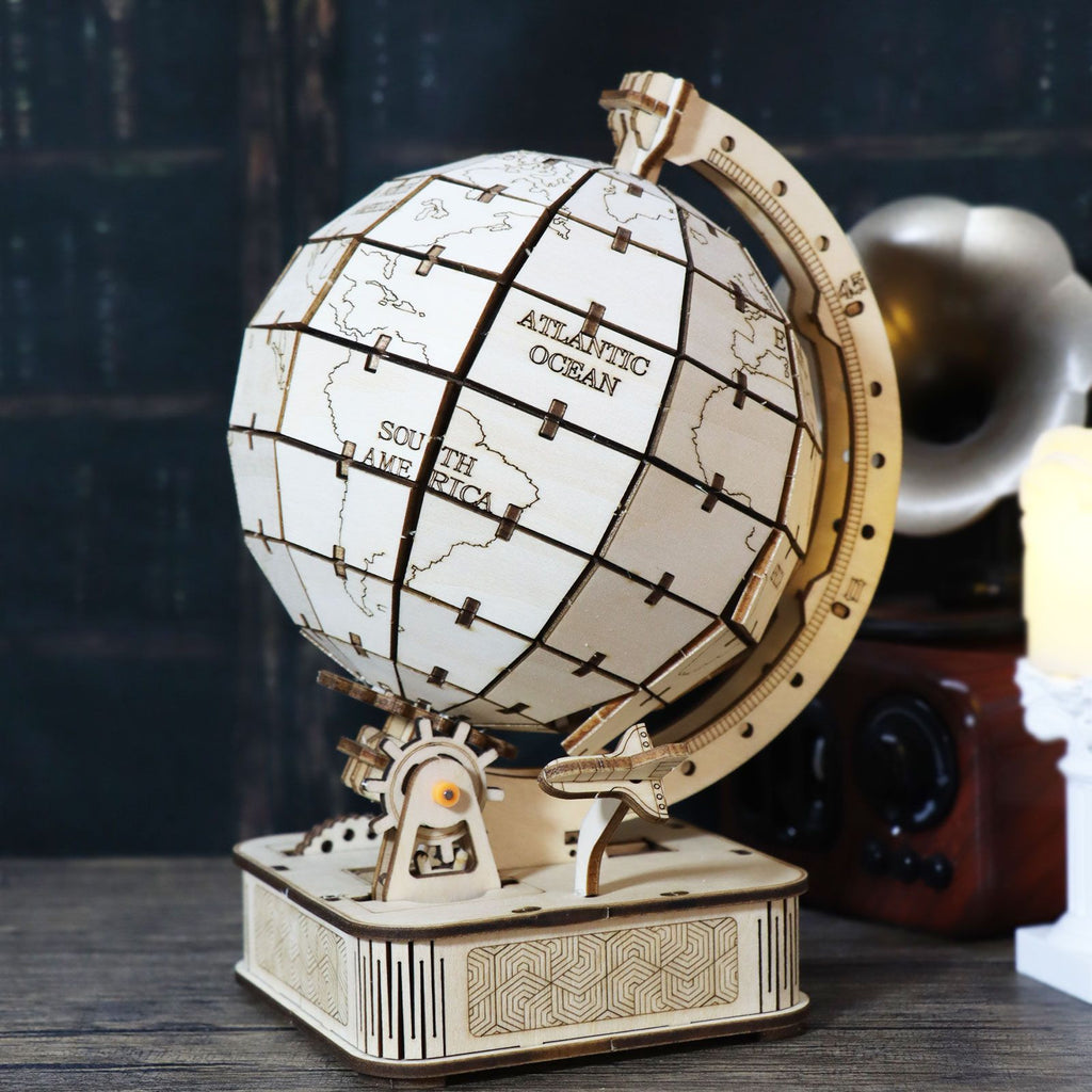 Music Park - 3D Wooden Puzzle Globe. Model kits DIY Crafts Handmade Christmas Gifts