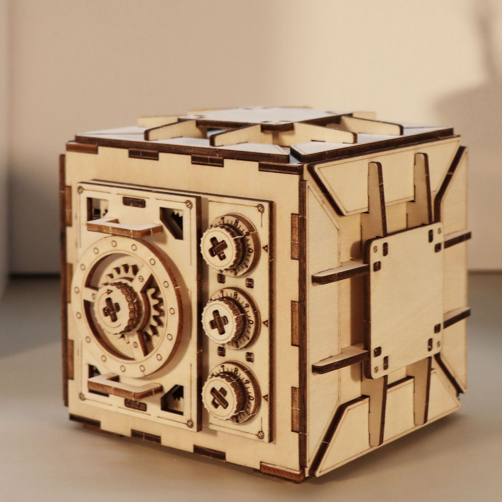 Music Park - 3D Wooden Puzzle DIY Locker Puzzle Box with Combination Model Kit for Adults to Build  Mechanical Store Your Precious Item