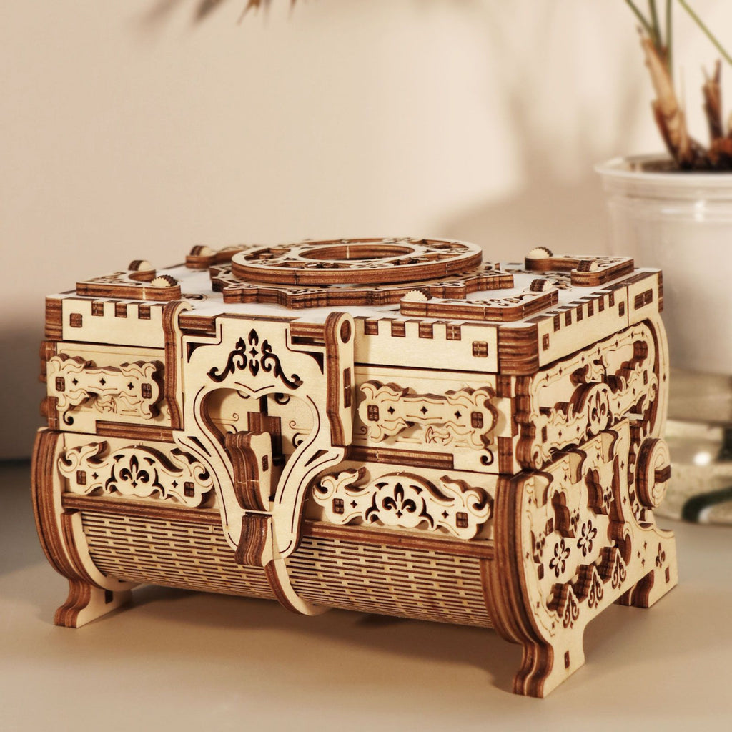 Music Park - 3D Wooden Puzzle model Kits Antique Jewel Box DIY Home Decoration Model Birthday or Christmas Gifts