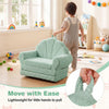 inQ Boutique - 2-in-1 Flip Open Kids Sofa Lounger, Teddy Fleece Toddler Couch with Carry Handle for Ages 3+ (Green)