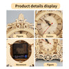 Music Park - 3D Wooden Puzzle Clock Model Kits Building Kits Desktop Clock DIY Architectural Building Blocks Creative Gift Home Decor for Family