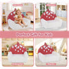inQ Boutique - Pink + Beige Kids Sofa, Soft Teddy Fleece Foam Couch with Carry Handle & Removable Machine-Washable Cover