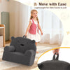 inQ Boutique - Bear-Shaped Kids Sofa, Teddy Fleece Foam Chair for Toddlers 3+, Portable Bear-Shaped Couch (Gray)