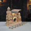 Music Park - 3D Wooden Puzzle Railway station Model Kits To Build Wooden Construction Handmade DIY Craft Unique Gift For Christmas