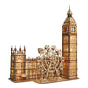Music Park - 3D Wooden Puzzle Big Ben Model Kits Desktop Clock DIY Building Blocks Creative Gift Home Decor for Family Unique Christmas Gift