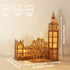 Music Park - 3D Wooden Puzzle Big Ben Model Kits Desktop Clock DIY Building Blocks Creative Gift Home Decor for Family Unique Christmas Gift