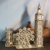 Music Park - 3D Wooden Puzzle Big Ben Model Kits Desktop Clock DIY Building Blocks Creative Gift Home Decor for Family Unique Christmas Gift